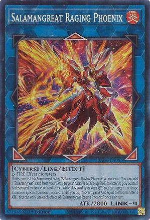 Salamangreat Raging Phoenix Quarter Century Stampede RA04-EN083 Near Mint Super Rare English 1st Edition