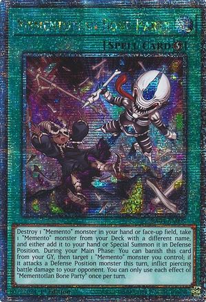 Mementotlan Bone Party RA04-EN099 Quarter Century Stampede 1st Edition Quarter Century Secret Rare Near Mint  English