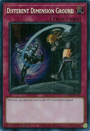 Different Dimension Ground (Secret Rare) Quarter Century Stampede RA04-EN101 Near Mint Secret Rare English 1st Edition