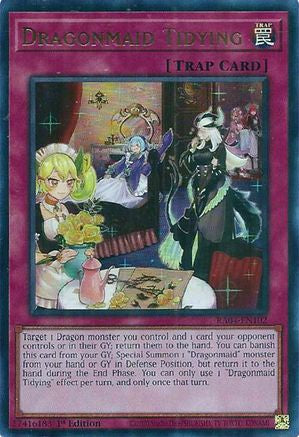 Dragonmaid Tidying (UR) Quarter Century Stampede RA04-EN102 Near Mint Ultra Rare English 1st Edition