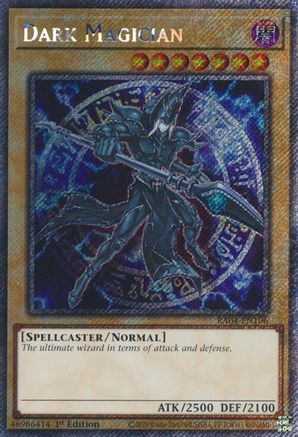 Dark Magician (7th Art) RA04-EN106 Quarter Century Stampede 1st Edition Platinum Secret Rare Near Mint  English