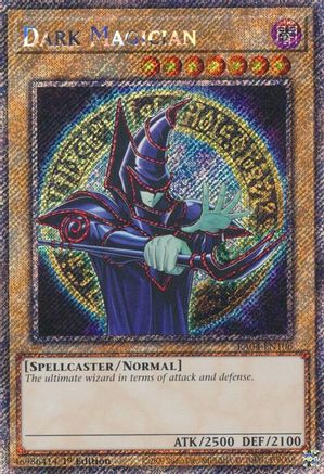 Dark Magician (9th Art) RA04-EN106 Quarter Century Stampede 1st Edition Platinum Secret Rare Near Mint  English