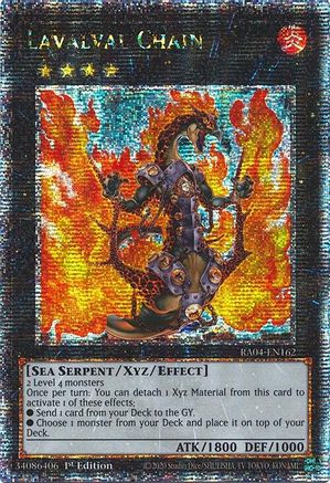 Lavalval Chain (Quarter Century Secret Rare) Quarter Century Stampede RA04-EN162 Near Mint Quarter Century Secret Rare English 1st Edition