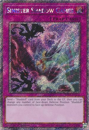 Sinister Shadow Games (Platinum Secret Rare) Quarter Century Stampede RA04-EN232 Near Mint Platinum Secret Rare English 1st Edition