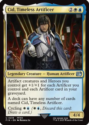 Cid, Timeless Artificer (0418) #418 Final Fantasy Uncommon Foil Near Mint  English