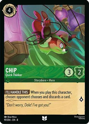 Chip - Quick Thinker 97/204 Reign of Jafar Uncommon Near Mint  English
