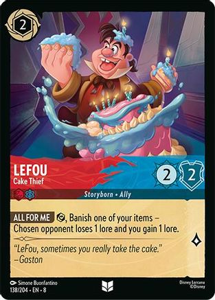LeFou - Cake Thief 138/204 Reign of Jafar Uncommon Near Mint  English