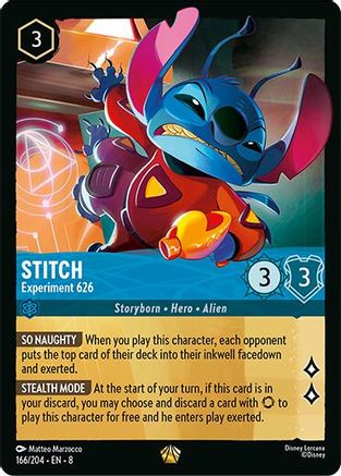 Stitch - Experiment 626 166/204 Reign of Jafar Legendary Near Mint  English