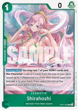 Shirahoshi A Fist of Divine Speed OP11-030 Near Mint Rare Foil English
