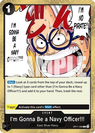 I'm Gonna Be a Navy Officer!!! OP11-099 A Fist of Divine Speed Rare Foil Near Mint  English