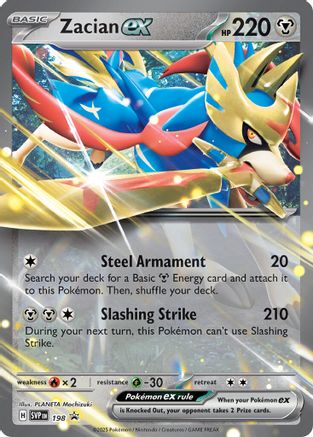 Zacian ex - 198 SV: Scarlet & Violet Promo Cards 198 Near Mint Rare English Holofoil
