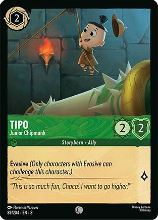 Tipo - Junior Chipmunk 89/204 Reign of Jafar Common Near Mint  English