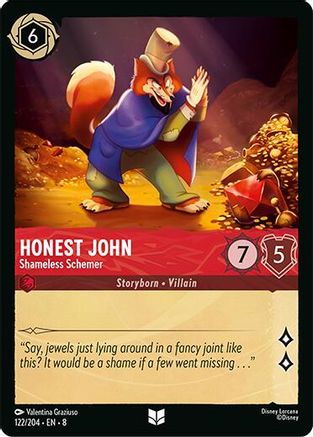 Honest John - Shameless Schemer 122/204 Reign of Jafar Uncommon Cold Foil Near Mint  English