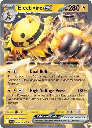 Electivire ex 069/182 Destined Rivals Double Rare (RR) Near Mint  English