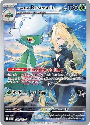 Cynthia's Roserade 184/182 Destined Rivals Illustration Rare Near Mint  English