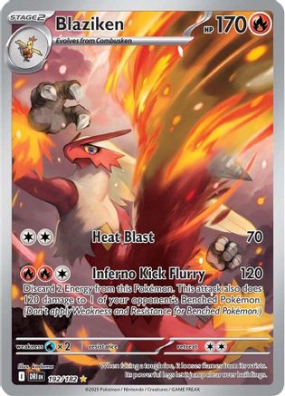 Blaziken - 192/182 SV10: Destined Rivals 192/182 Near Mint Illustration Rare English Holofoil