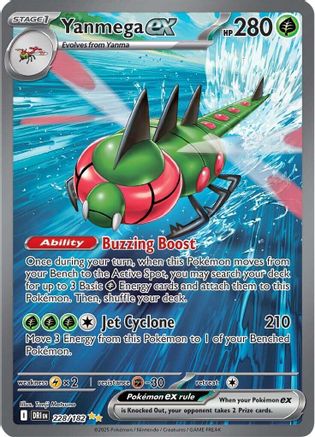 Yanmega ex - 228/182 SV10: Destined Rivals 228/182 Near Mint Special Illustration Rare English Holofoil