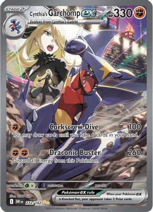 Cynthia's Garchomp ex - 232/182 SV10: Destined Rivals 232/182 Near Mint Special Illustration Rare English Holofoil