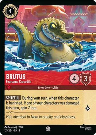Brutus - Fearsome Crocodile (Foil) 125/204 Reign of Jafar Common Cold Foil Near Mint  English