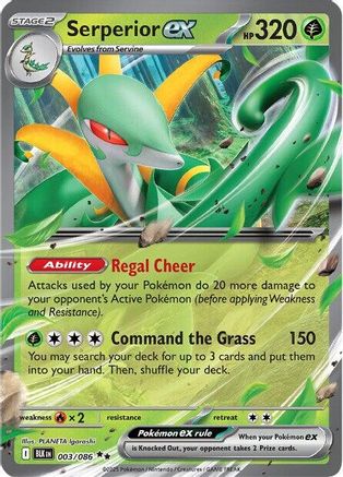 Serperior ex 003/086 Black Bolt Double Rare (RR) Near Mint  English