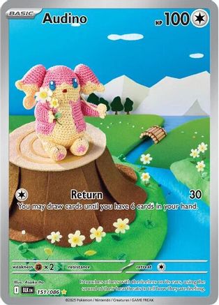 Audino - 156/086 SV: Black Bolt 156/086 Near Mint Illustration Rare English Holofoil