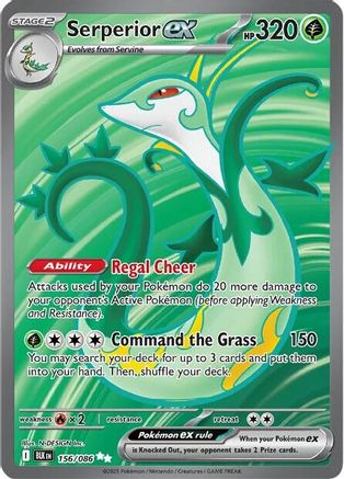 Serperior ex 156/086 Black Bolt Secret Rare Near Mint  English