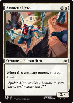Amateur Hero #1 Marvel's Spider-Man: Eternal-Legal Common Foil Near Mint  English