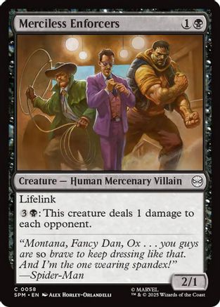 Merciless Enforcers #58 Marvel's Spider-Man Common Foil Near Mint  English