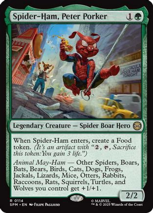 Spider-Ham, Peter Porker #114 Marvel's Spider-Man Rare Foil Near Mint  English