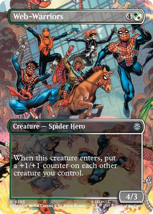 Web-Warriors (Borderless) #203 Marvel's Spider-Man Uncommon Foil Near Mint  English