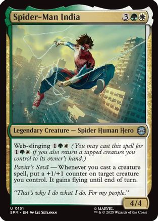 Spider-Man India Marvel's Spider-Man Uncommon Foil Near Mint  English