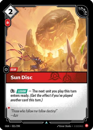 Sun Disc 021/298 Riftbound Origins Uncommon Near Mint  English