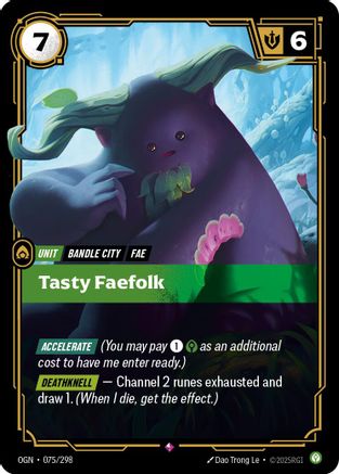 Tasty Faefolk 075/298 Riftbound Origins Rare Near Mint  English