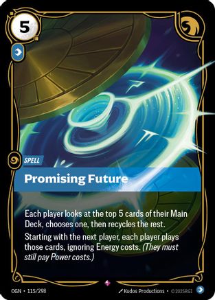 Promising Future 115/298 Riftbound Origins Rare Near Mint  English