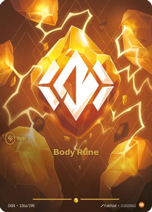 Body Rune (Alternate Art) 126a/298 Riftbound Origins Alternate Art Near Mint  English