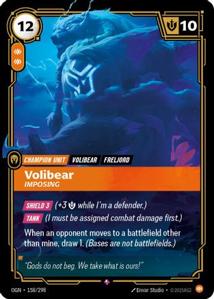Volibear - Imposing 158/298 Riftbound Origins Rare Near Mint  English