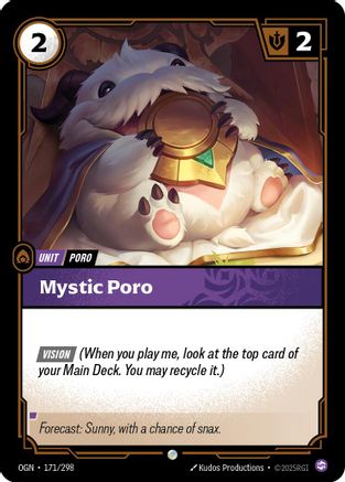 Mystic Poro 171/298 Riftbound Origins Common Foil Near Mint  English