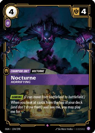 Nocturne - Horrifying 194/298 Riftbound Origins Rare Near Mint  English