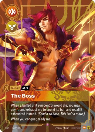 Sett - The Boss 269/298 Riftbound Origins Rare Near Mint  English