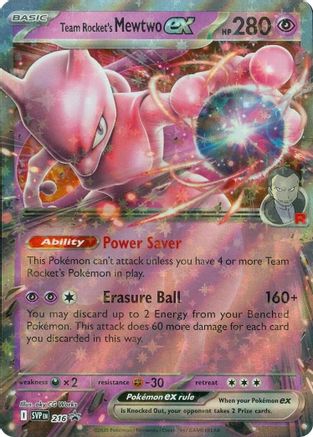 Team Rocket's Mewtwo ex 216 SV Black Star Promos Promo Near Mint  English