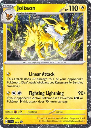 Jolteon (Cosmos Holo) 169 SV Black Star Promos Promo Near Mint  English