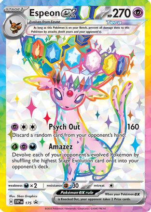 Espeon ex 175 SV Black Star Promos Promo Near Mint  English