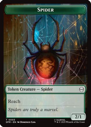 Spider // Illusion Villain Double-Sided Token 3 // 2 Marvel's Spider-Man Token Foil Near Mint  English