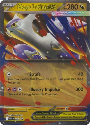 Mega Latias ex 11 ME Black Star Promos Double Rare (RR) Near Mint  English