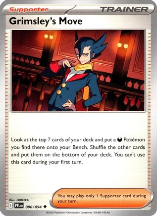 Grimsley's Move 090/094 Phantasmal Flames Reverse Holo Near Mint  English