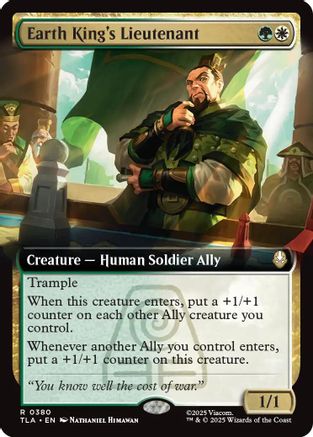 Earth King's Lieutenant (Extended Art) #380 Avatar The Last Airbender Rare Foil Near Mint  English