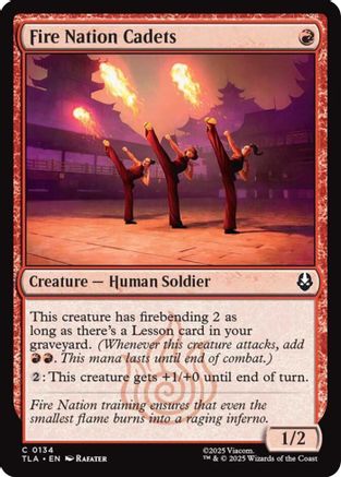 Fire Nation Cadets #134 Avatar The Last Airbender Common Foil Near Mint  English