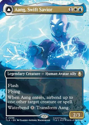 Aang, Swift Savior (Borderless) #298 Avatar The Last Airbender Rare Foil Near Mint  English