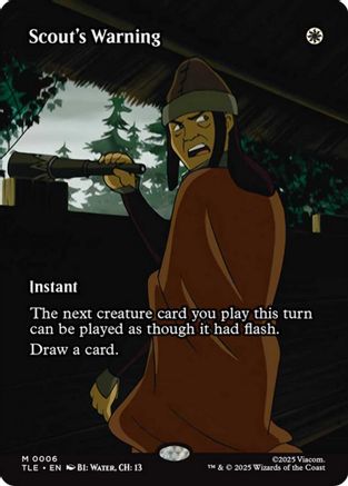 Scout's Warning (Borderless) #6 Avatar The Last Airbender Eternal Mythic Near Mint  English