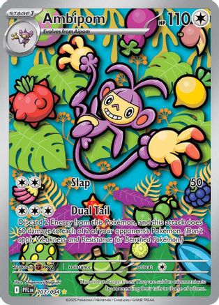 Ambipom 107/094 Phantasmal Flames Illustration Rare Near Mint  English